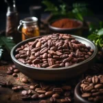 cacao beans in a bowl